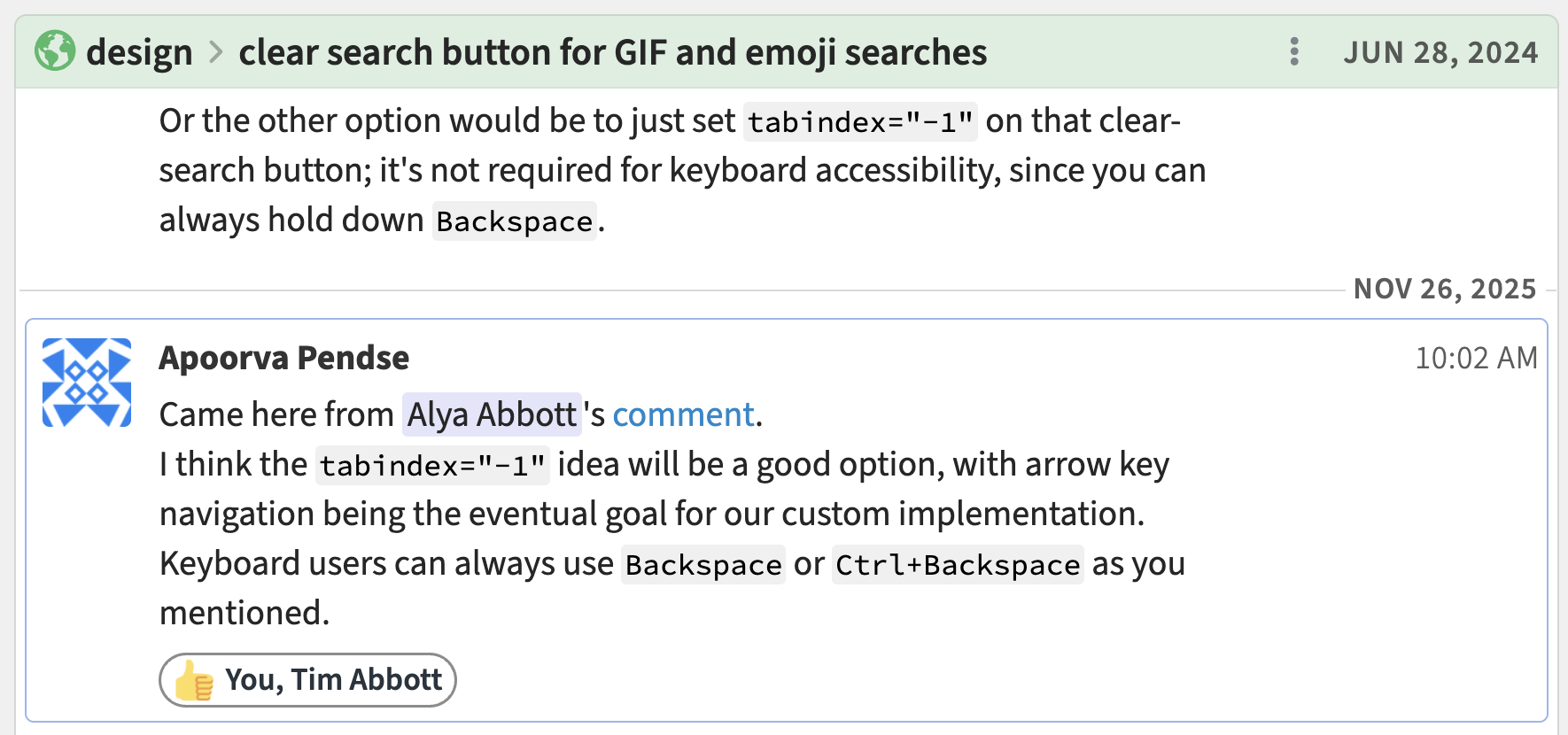 Screenshot of Zulip conversation